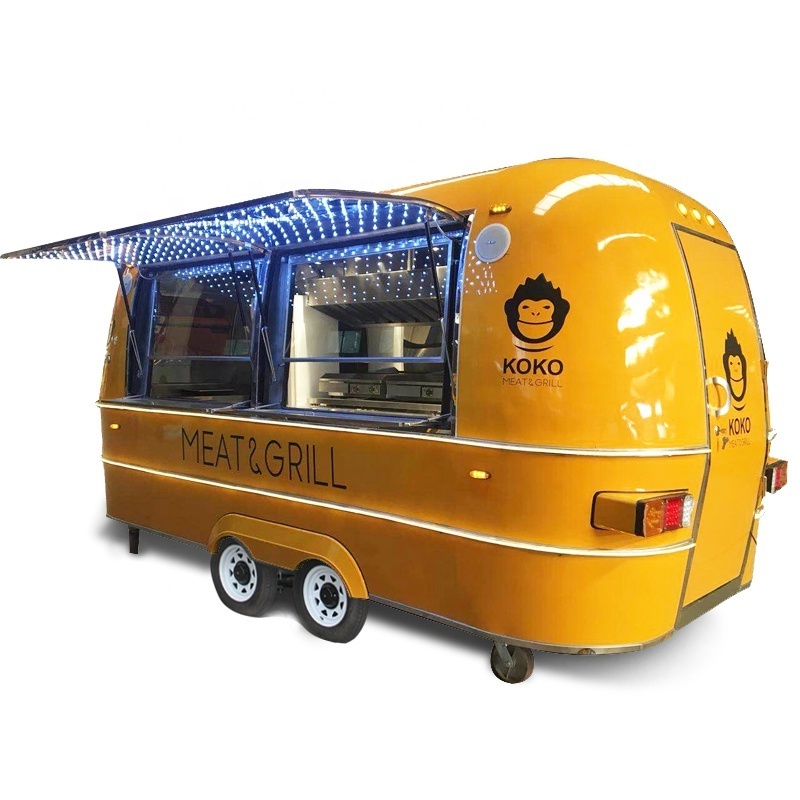 TC-CA03 Airstream Beverage Food Trailer Mobile Food Cart Food Truck Multifunctional Customized Restaurant Equipment