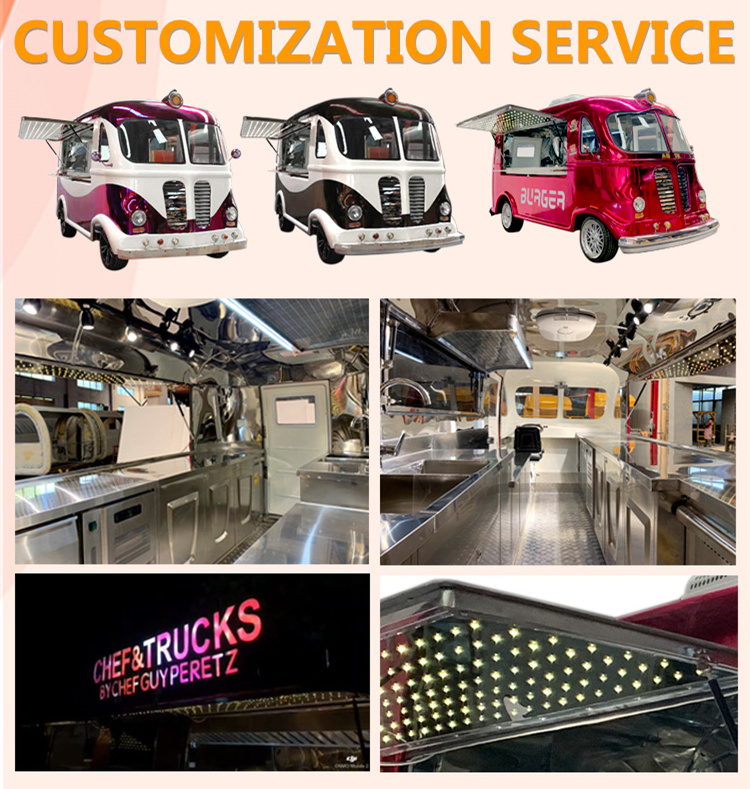 factory price Pizza Trailer Vintage Mobile Kitchen Restaurant Hot Dog Vending Cart Beer Bar Airstream Food Truck for sale