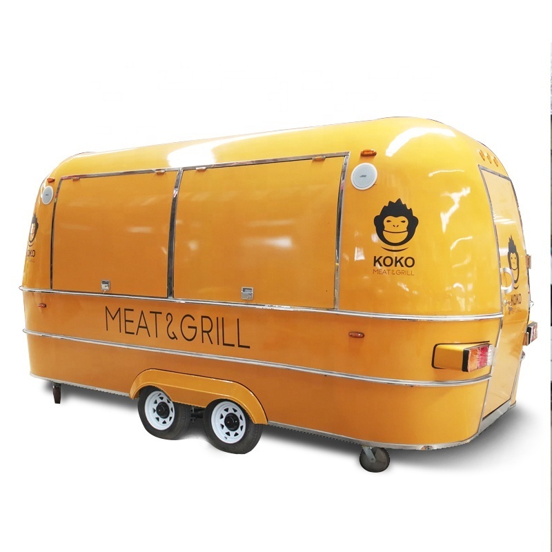 mobile hot dog cart hamburger fast food trailer car