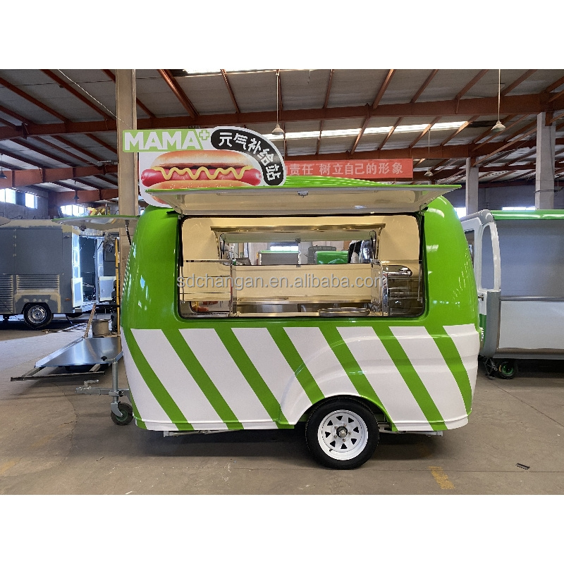 Mini Ice Cream Coffee Burger Donut BBQ Fast Food Truck Food Shop Mobile Fully Equipped Hot Dog Food Trailer Cart for Sale