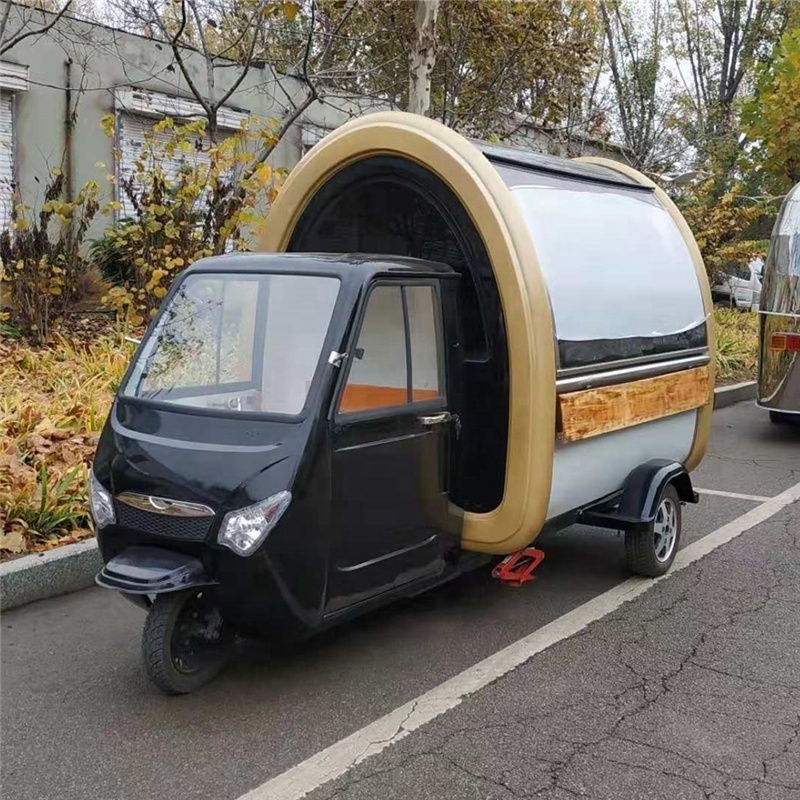 Electric tricycle food cart snack selling cart for sale