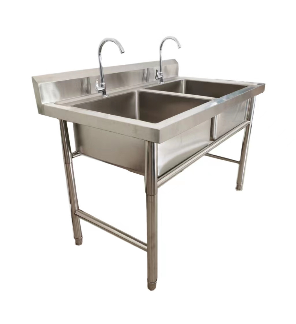 Modern Chinese Restaurant Free Standing Stainless Steel Sink For Sale