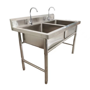 Modern Chinese Restaurant Free Standing Stainless Steel Sink For Sale