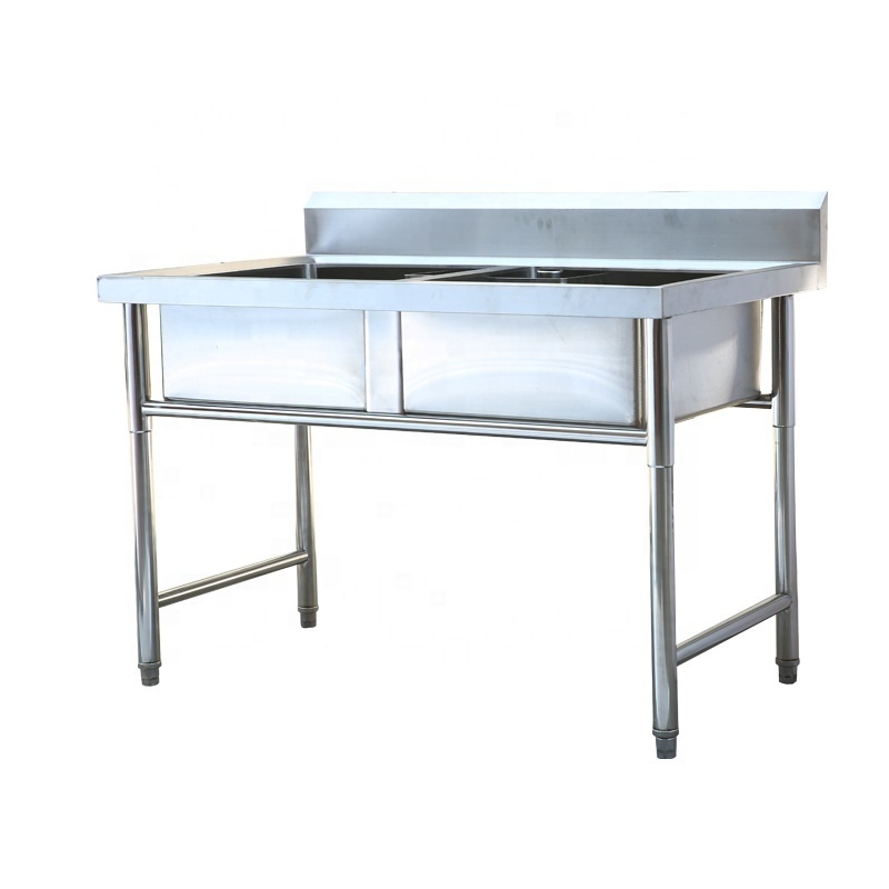 Modern Chinese Restaurant Free Standing Stainless Steel Sink For Sale