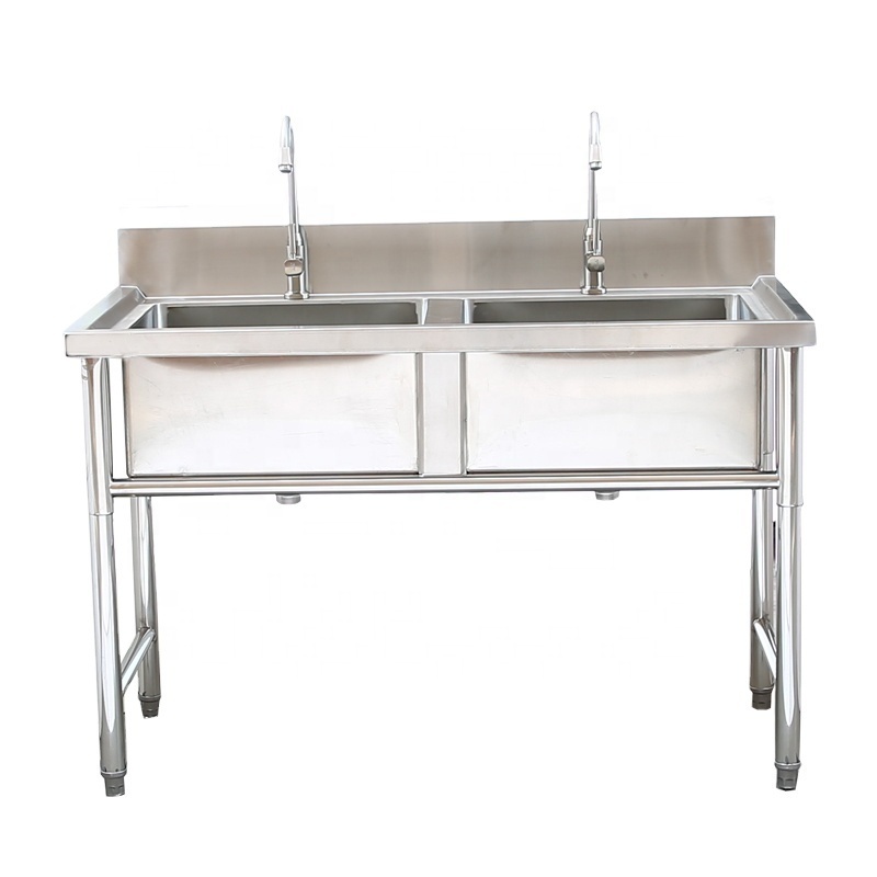 Modern Chinese Restaurant Free Standing Stainless Steel Sink For Sale