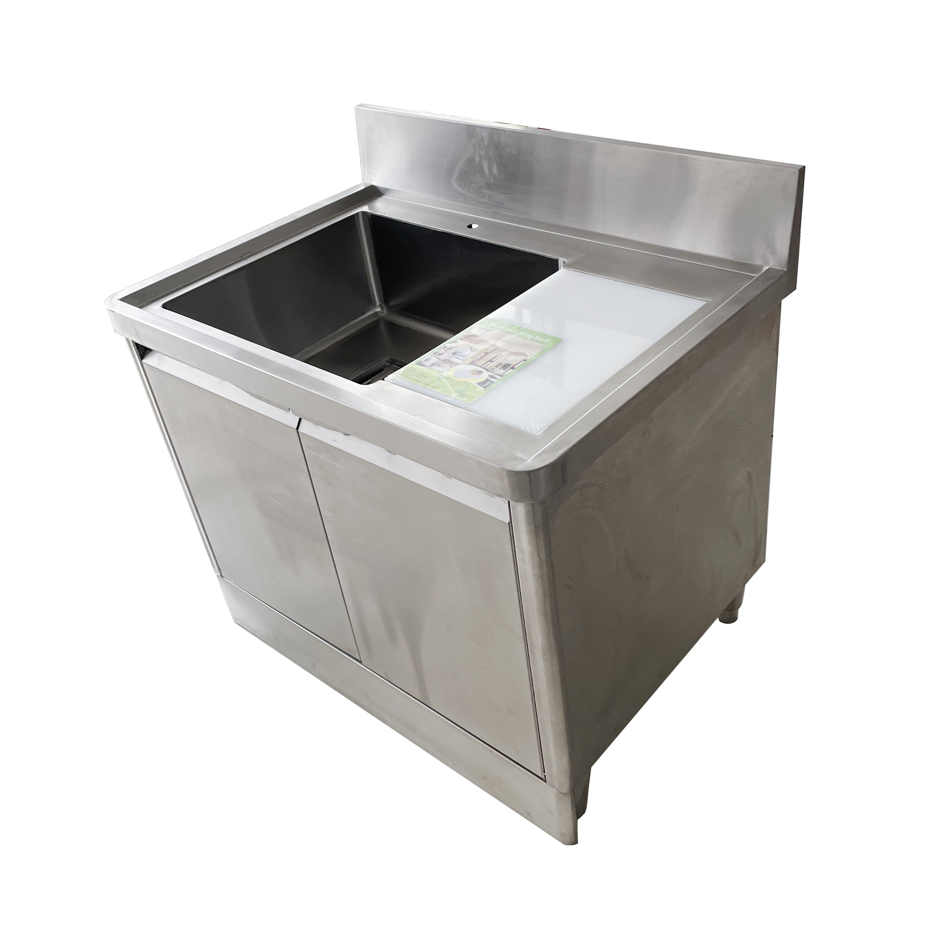 Stainless Steel Kitchen Sink 304 Commercial Sink And Table Stainless Steel With Cutting Board