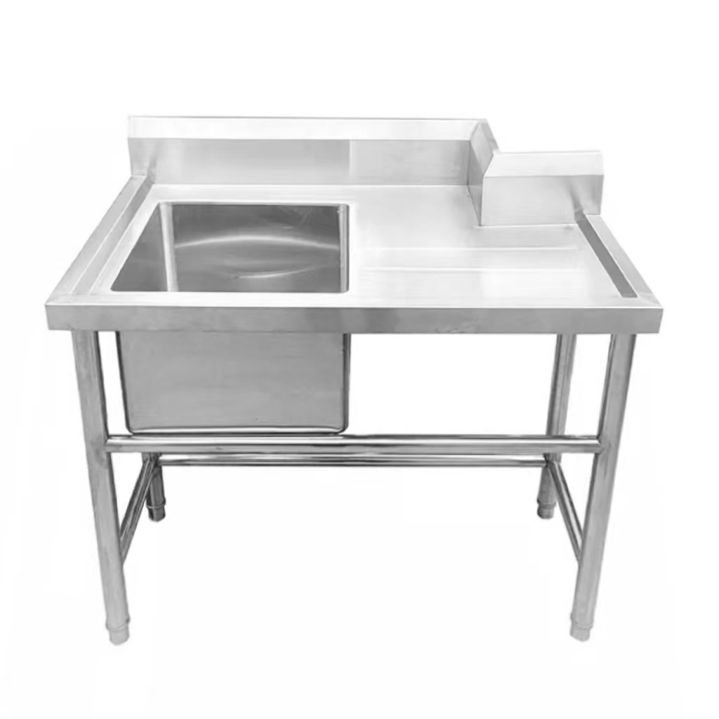 Long Service Time Durable Fish Processing Table Stainless Steel Table Sink