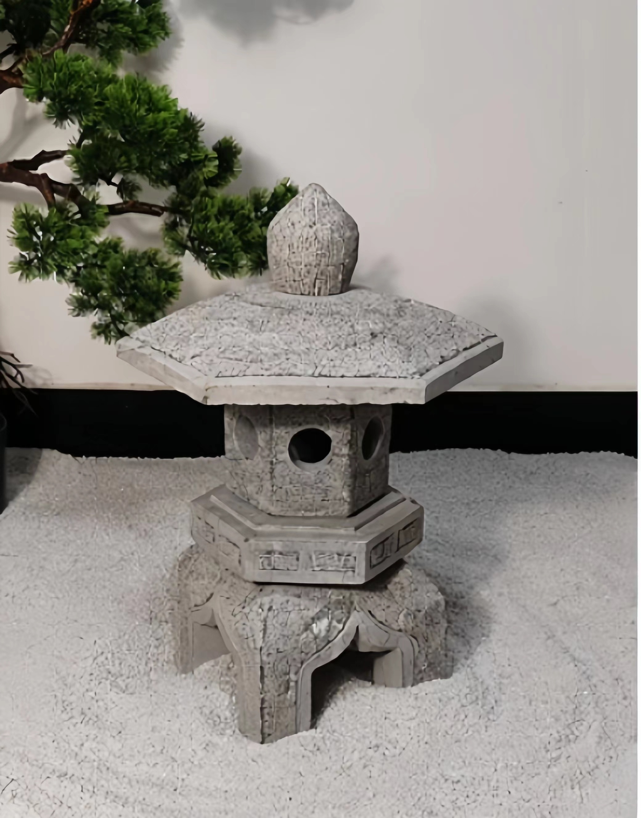 Japanese Decorative Carved Granite Stone Lanterns Handmade Outdoor Lantern Sale