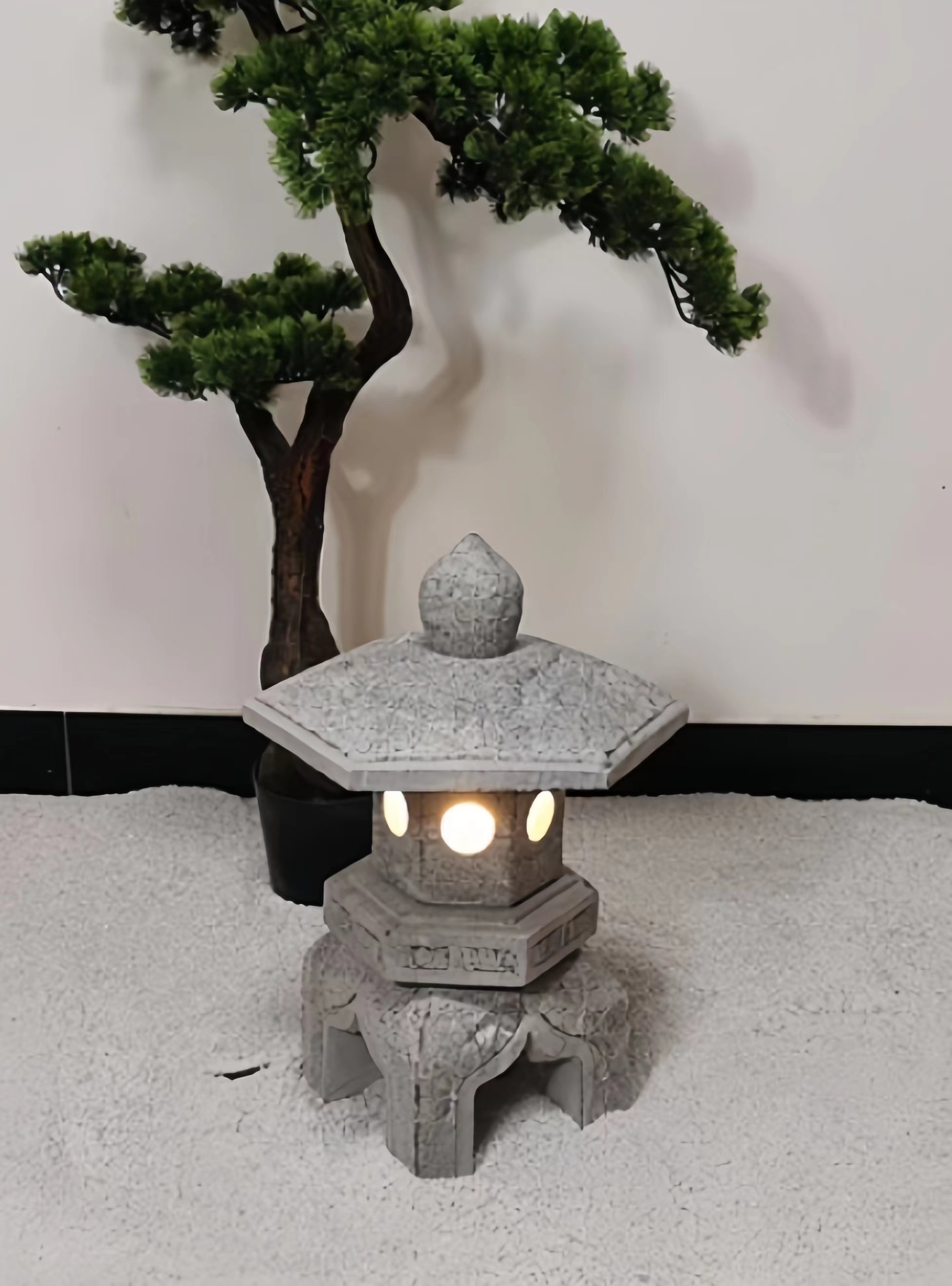 Japanese Decorative Carved Granite Stone Lanterns Handmade Outdoor Lantern Sale