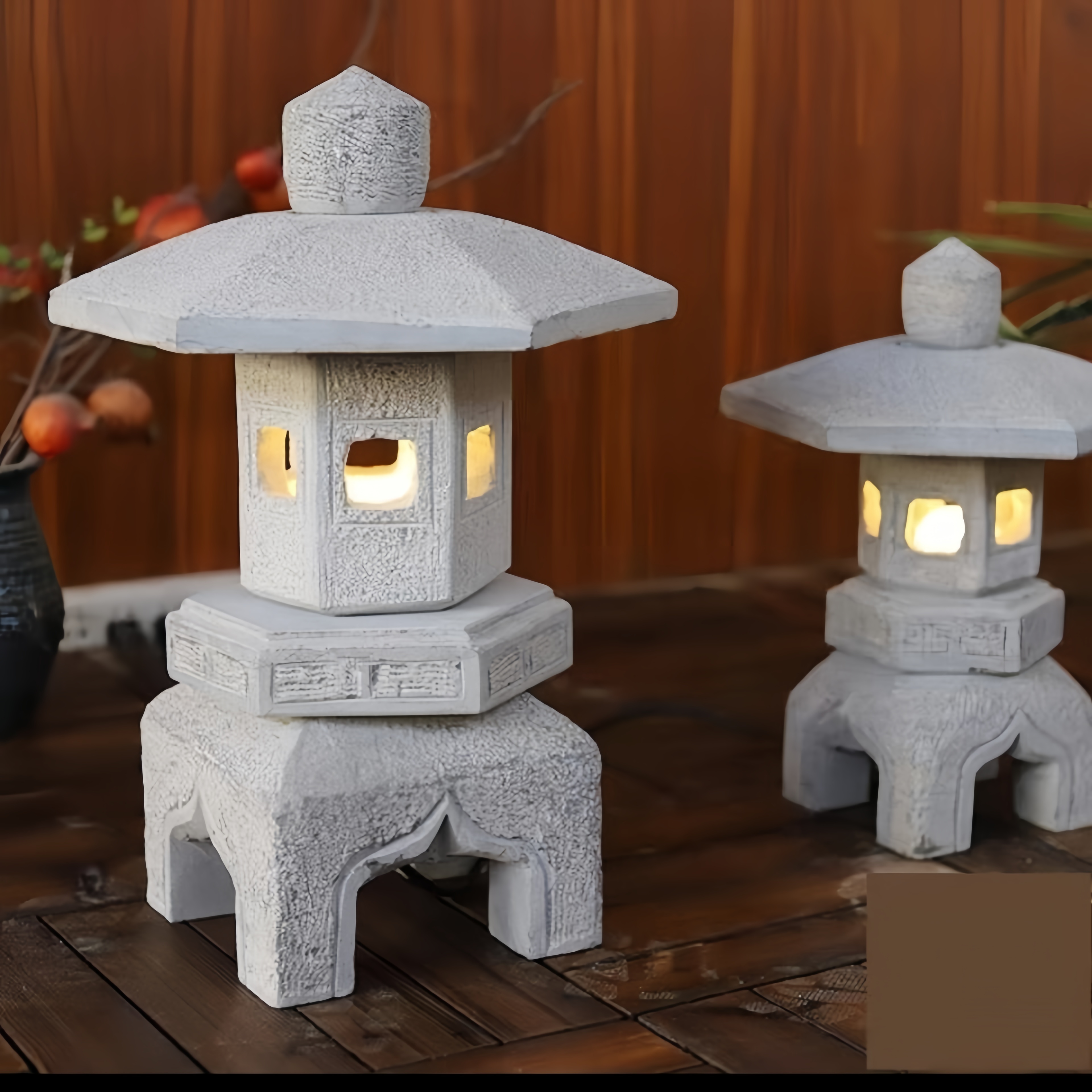 Japanese Decorative Carved Granite Stone Lanterns Handmade Outdoor Lantern Sale