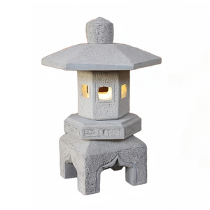 Japanese Decorative Carved Granite Stone Lanterns Handmade Outdoor Lantern Sale