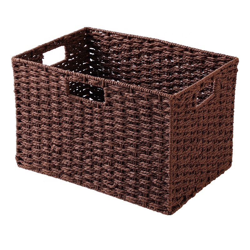 Cotton Rope Storage Basket Woven Storage Baskets Rack For Organizing