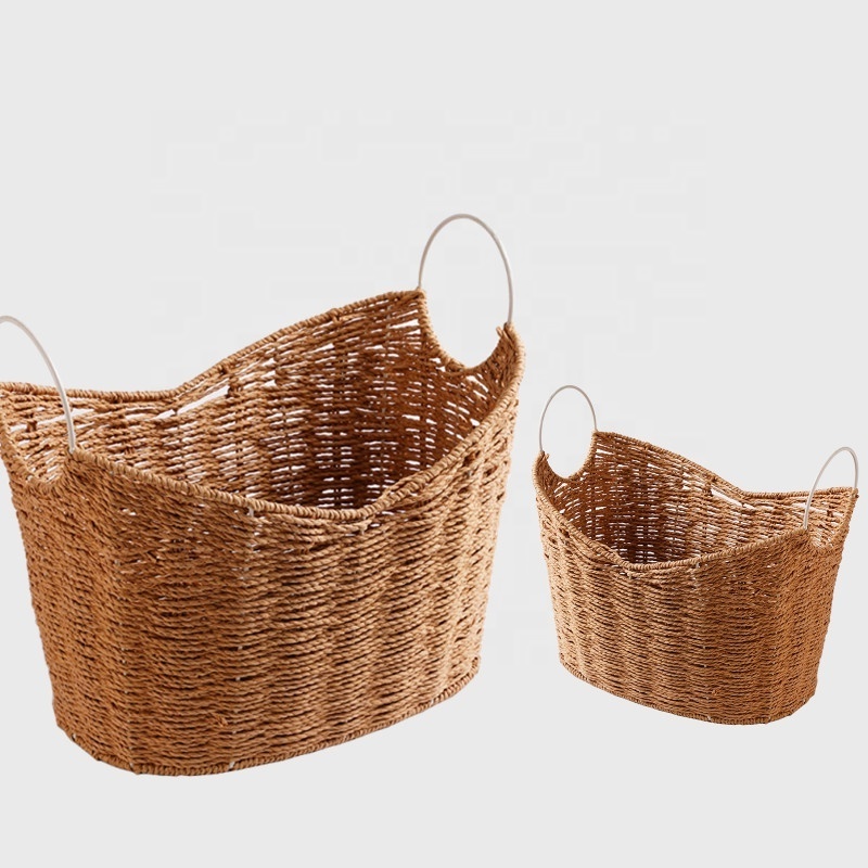 Cotton Rope Storage Basket Woven Storage Baskets Rack For Organizing