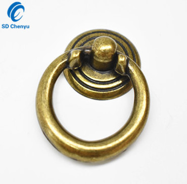 Factory Bulk Vintage Antique Brass Drop Rings Drawer Cabinet Knobs Pulls