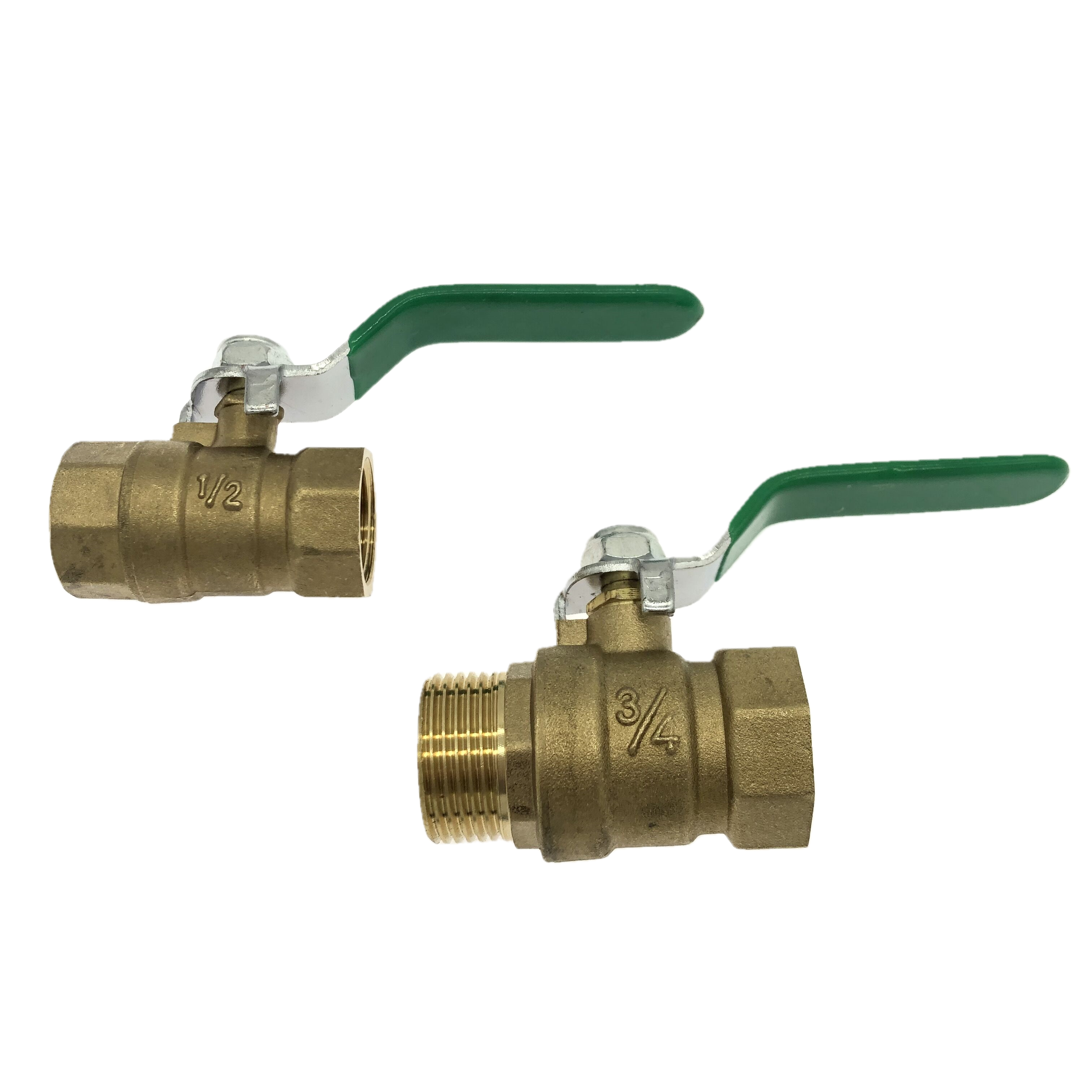 1/2 Inch Brass Ball Valve NPT Air Compressor Brass Valve Female Threaded Male Shut Off Small