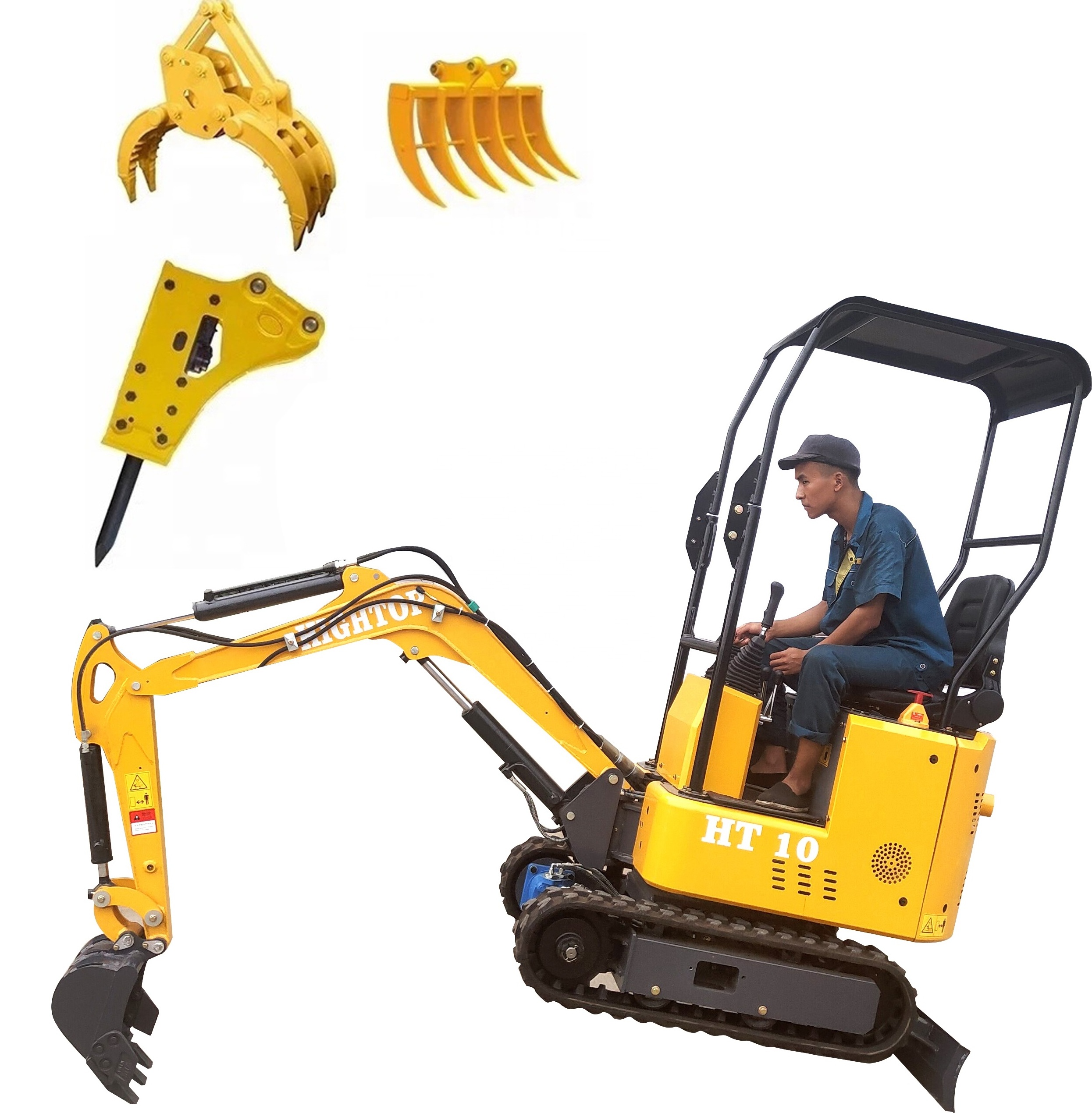 Cheap price 1ton Mini Excavator with 0.025cbm bucket with boom swing flexible boom