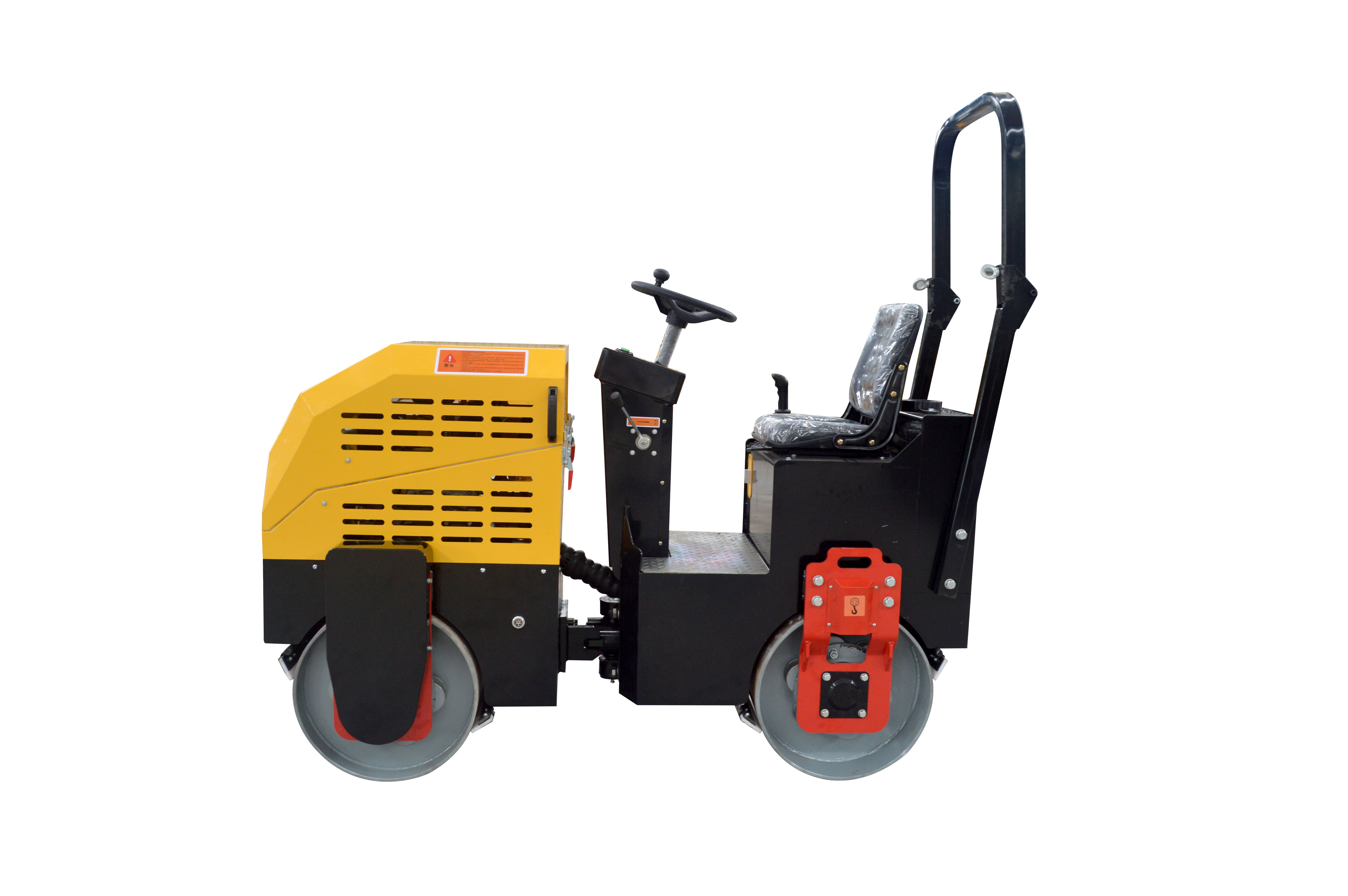 double drum 1 ton road comoaction roller with hydraulic vibration