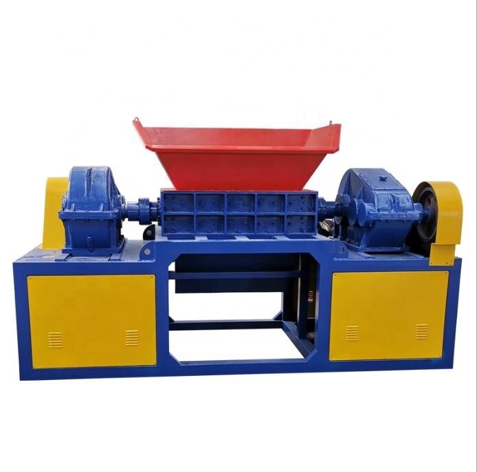 industrial cardboard double shaft shredder/waste wood pallet double shaft shredder