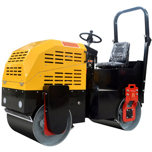 double drum 1 ton road comoaction roller with hydraulic vibration