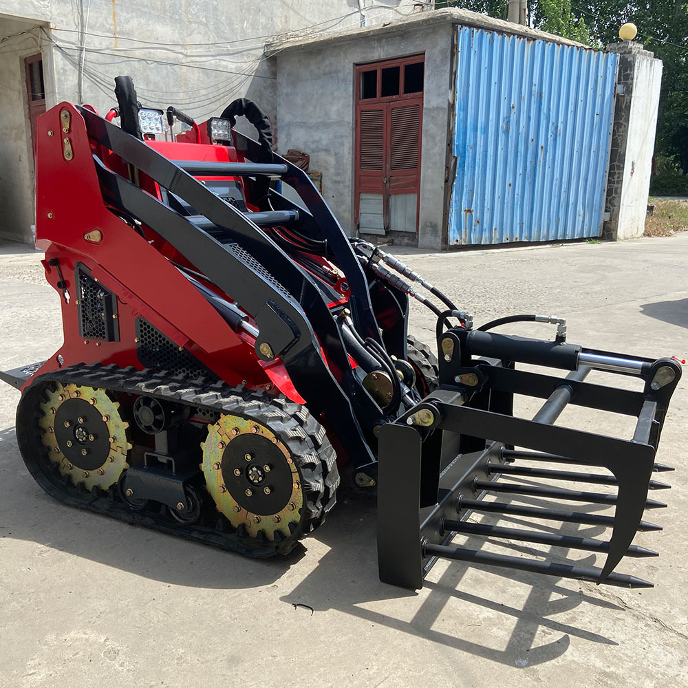 NEW YEAR Promotion !!! small Cheap skid steer diesel loader with bucket different attachment skidsteer bagger mini