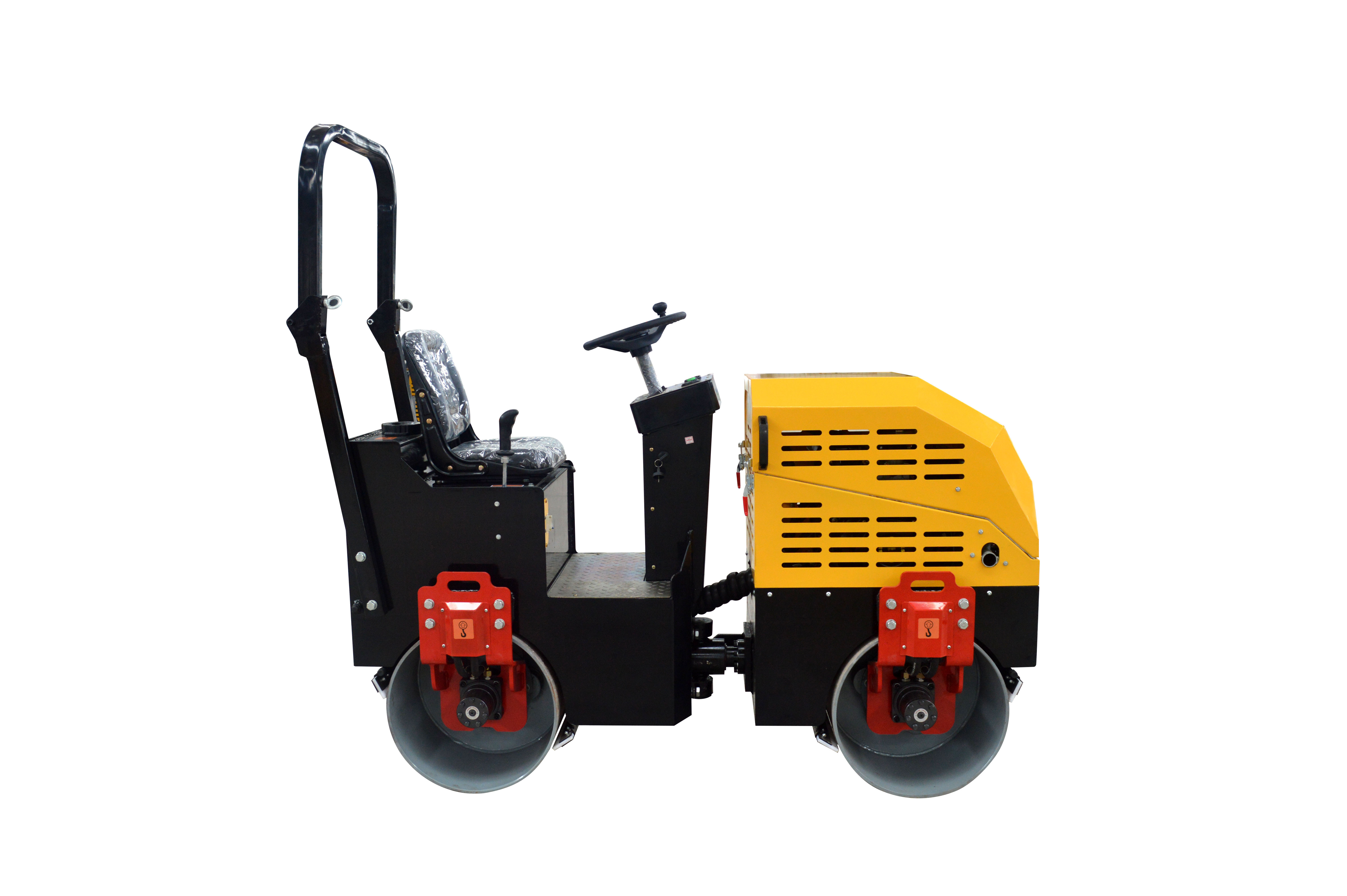 double drum 1 ton road comoaction roller with hydraulic vibration