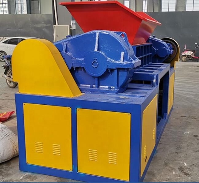 industrial cardboard double shaft shredder/waste wood pallet double shaft shredder