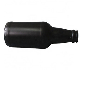 330ml 33cl frosted black glass beer bottle with crown cap