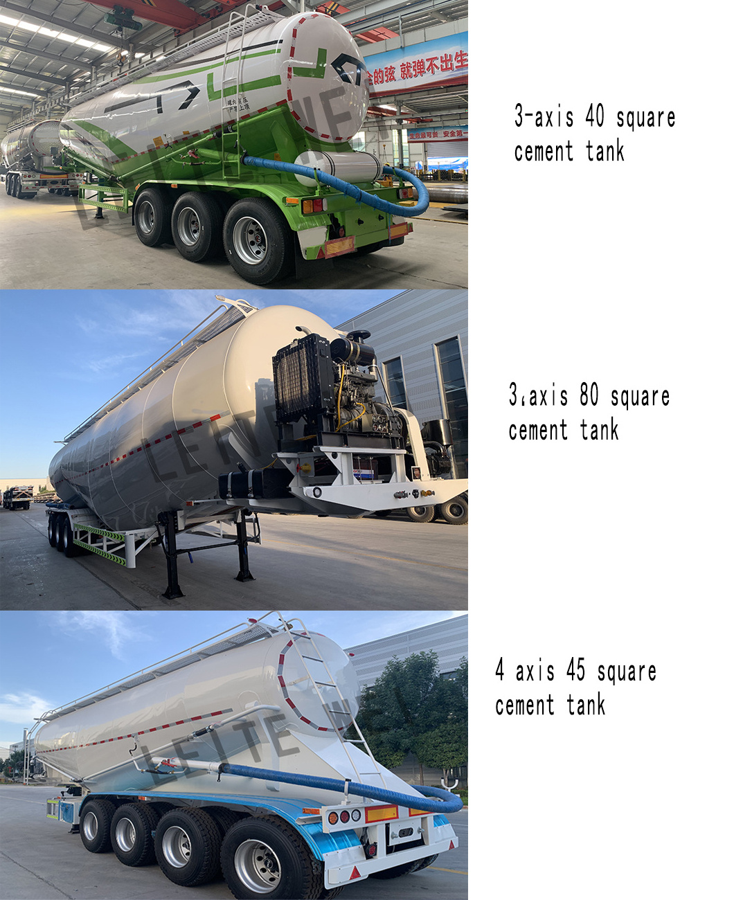 60ton 70ton V type 3axle Fly Ash Cement Bulker Silo Tanker Bulk Cement Tank Trailer Semi Truck Trailer for sale