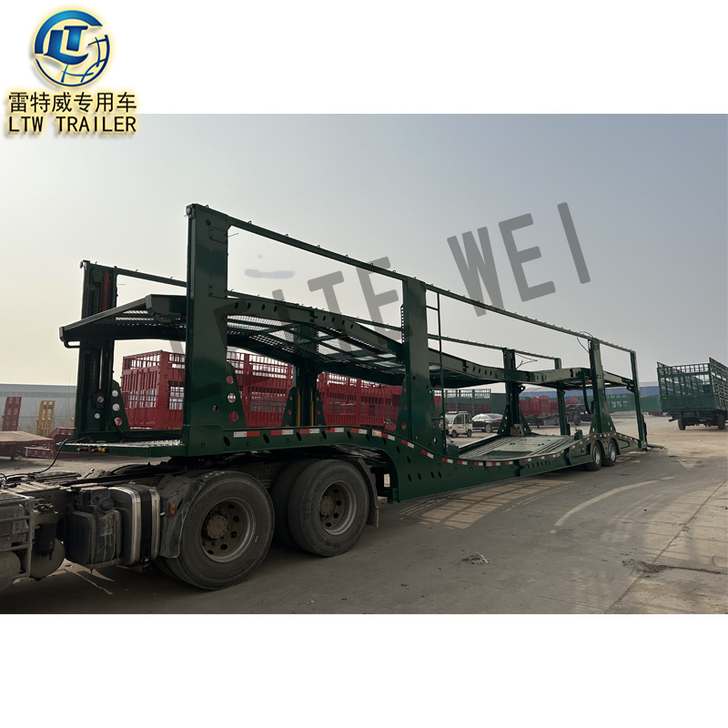 Double deck 6 cars gooseneck car carrier  dolly tow  truck  lock  trailer 8 cars carrier semi trailer For Sale