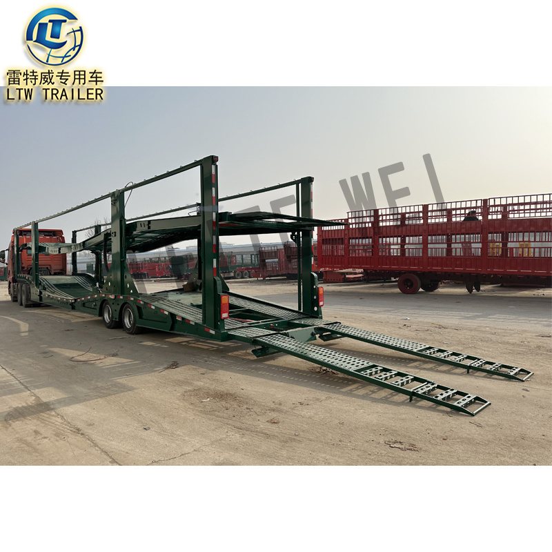 Double deck 6 cars gooseneck car carrier  dolly tow  truck  lock  trailer 8 cars carrier semi trailer For Sale