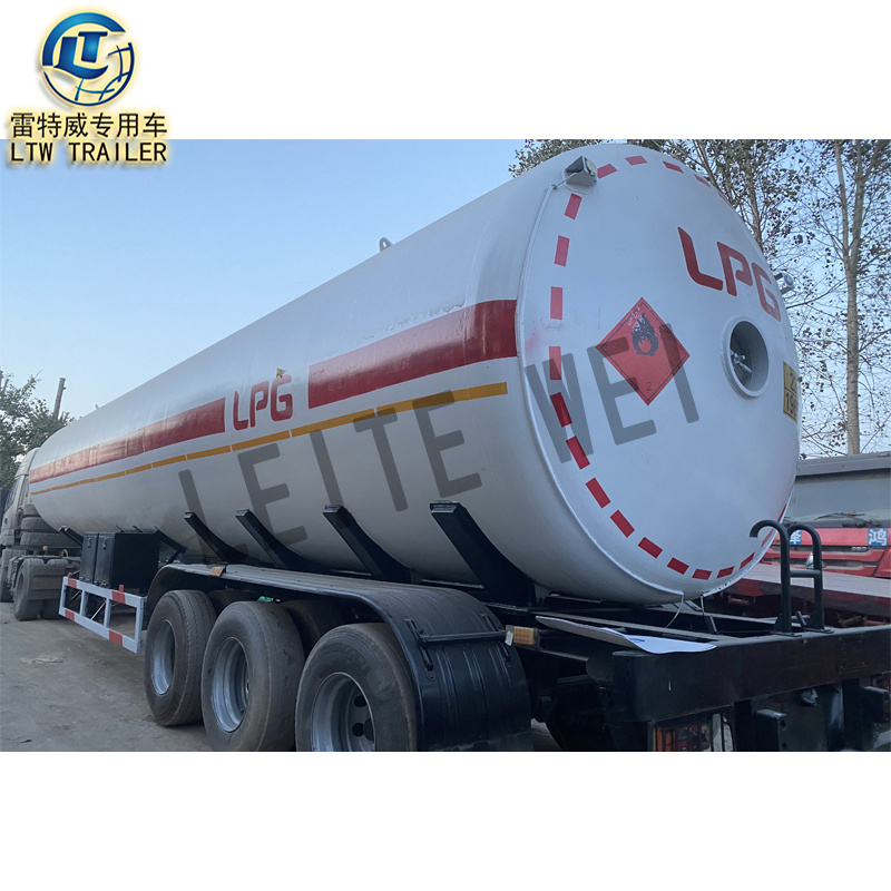 3 Axles 2017 Used and New LPG Tank Trailer 59.6cbm LPG Gas Tanker semi Trailer for Sale