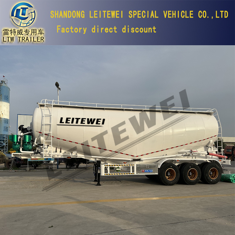 60ton 70ton V type 3axle Fly Ash Cement Bulker Silo Tanker Bulk Cement Tank Trailer Semi Truck Trailer for sale