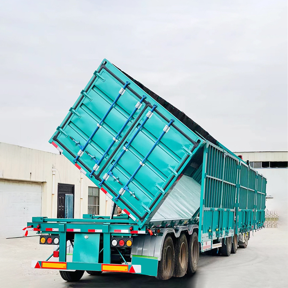 3 Axles 80tons 90tons Side Tipper Semi Truck Trailer For Sale In South Africa