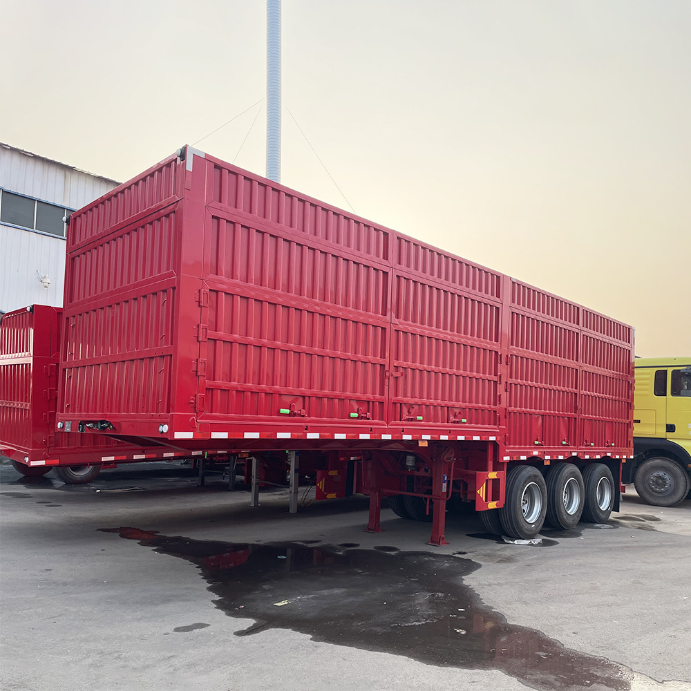 China 3 Axles 50 Tons Cargo Enclosed Box Van Semi Trailer With 12r22.5 Tire