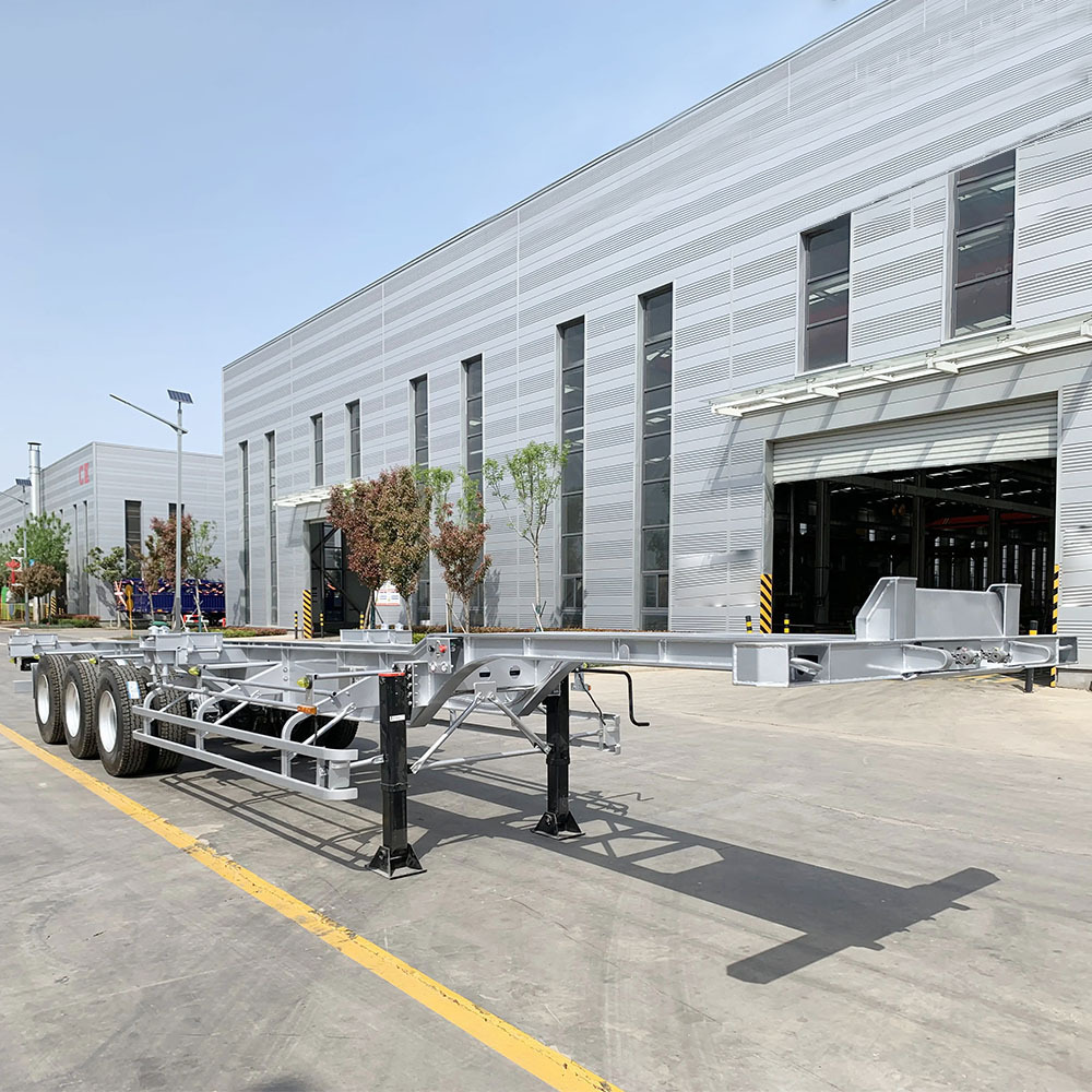 20 Feet 40 Feet Extended Container Chassis Sale 3 Axles Container Trailer Skeleton Semi Trailer Truck