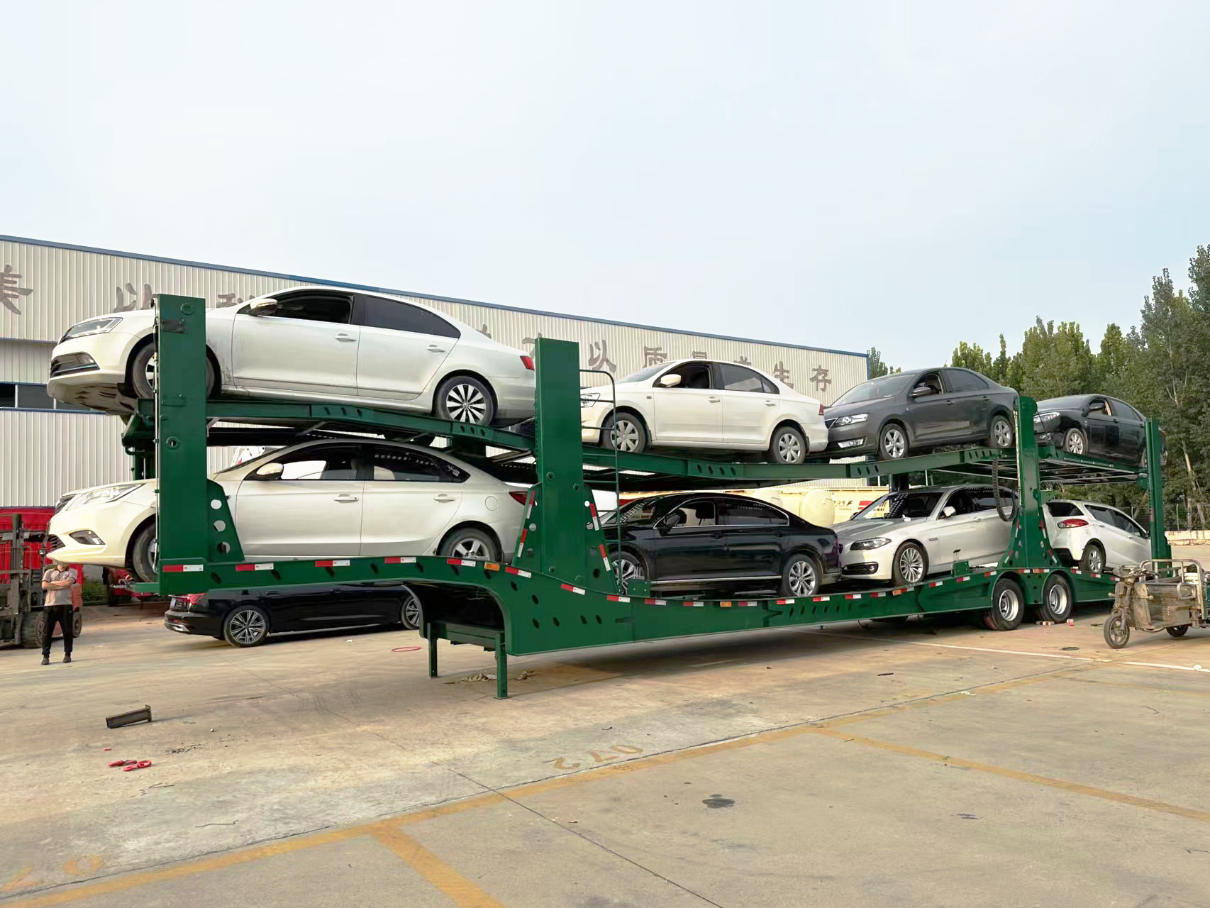 Double Deck Hydraulic Lifting Heavy Duty 4-8 Voiture Transport 2/3/4 Axle Car Carrier Trailers