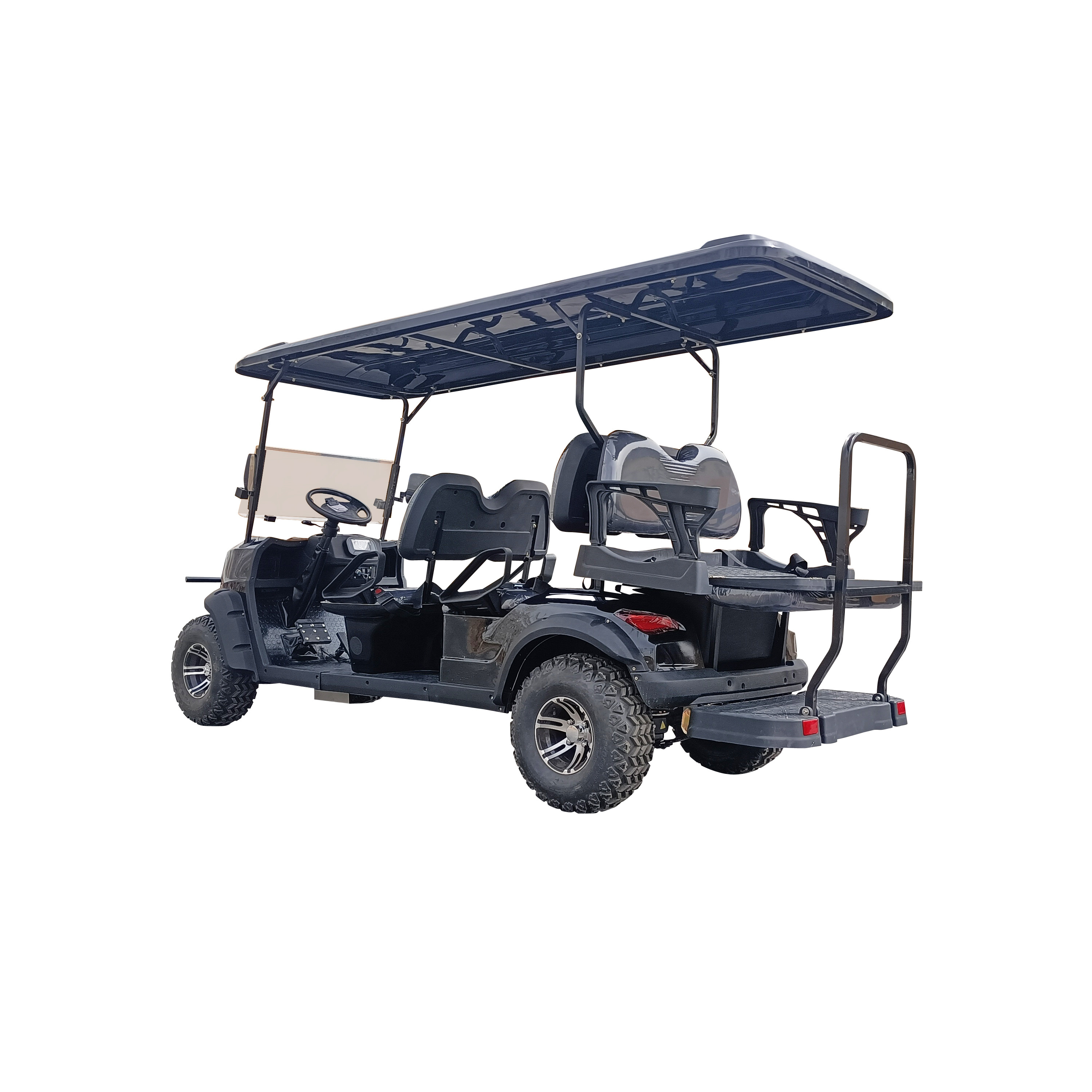 CL Customized Electric 4x4 Golf Cart 6 Seat Dune Buggy with Utility Box Led Screen Music