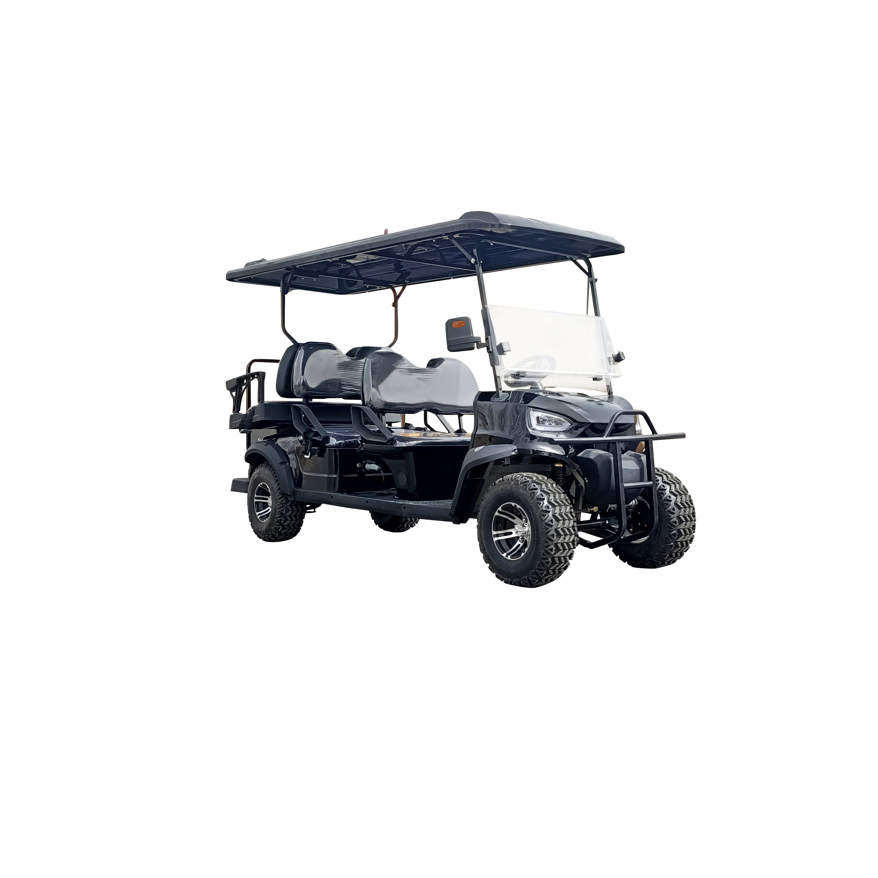 CL Customized Electric 4x4 Golf Cart 6 Seat Dune Buggy with Utility Box Led Screen Music