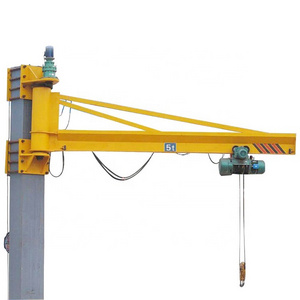 Hot Sale 180 Degree Rotating 500KG 1 Ton 3 Ton 5 Ton Swing Arm Wall Mounted Traveling Jib Cantilever Crane with Electric Hoist