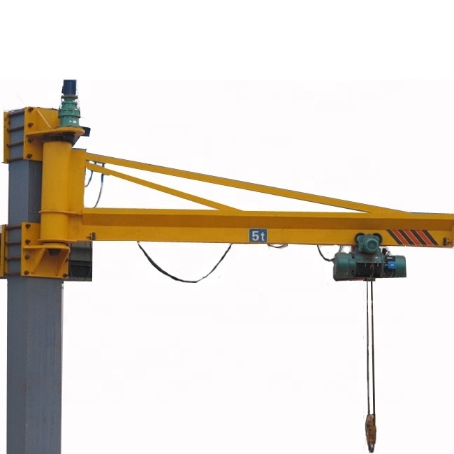 Hot Sale 180 Degree Rotating 500KG 1 Ton 3 Ton 5 Ton Swing Arm Wall Mounted Traveling Jib Cantilever Crane with Electric Hoist