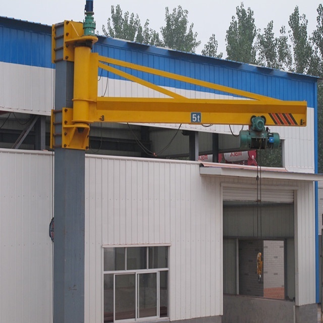 Hot Sale 180 Degree Rotating 500KG 1 Ton 3 Ton 5 Ton Swing Arm Wall Mounted Traveling Jib Cantilever Crane with Electric Hoist