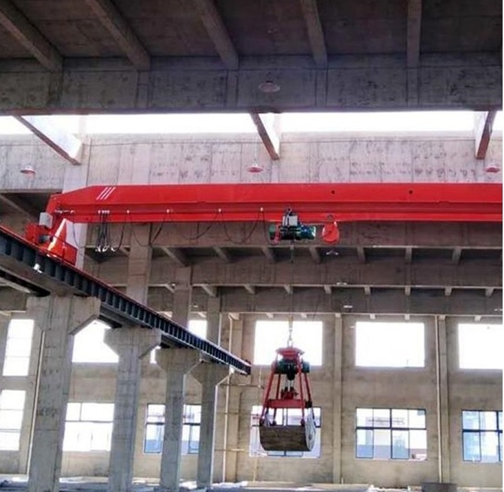 SIngle girder 5-20 ton mechanical clamshell grab tool overhead crane