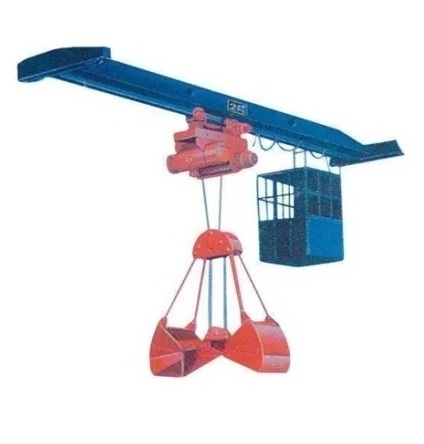 SIngle girder 5-20 ton mechanical clamshell grab tool overhead crane