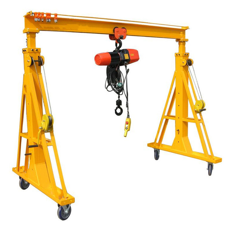 Portal Type Small Gantry Crane Frame 1ton with Mobile End Truck 1500kg 8m Easy Operated Girder Gantry Crane Electric Hoist 2-8m