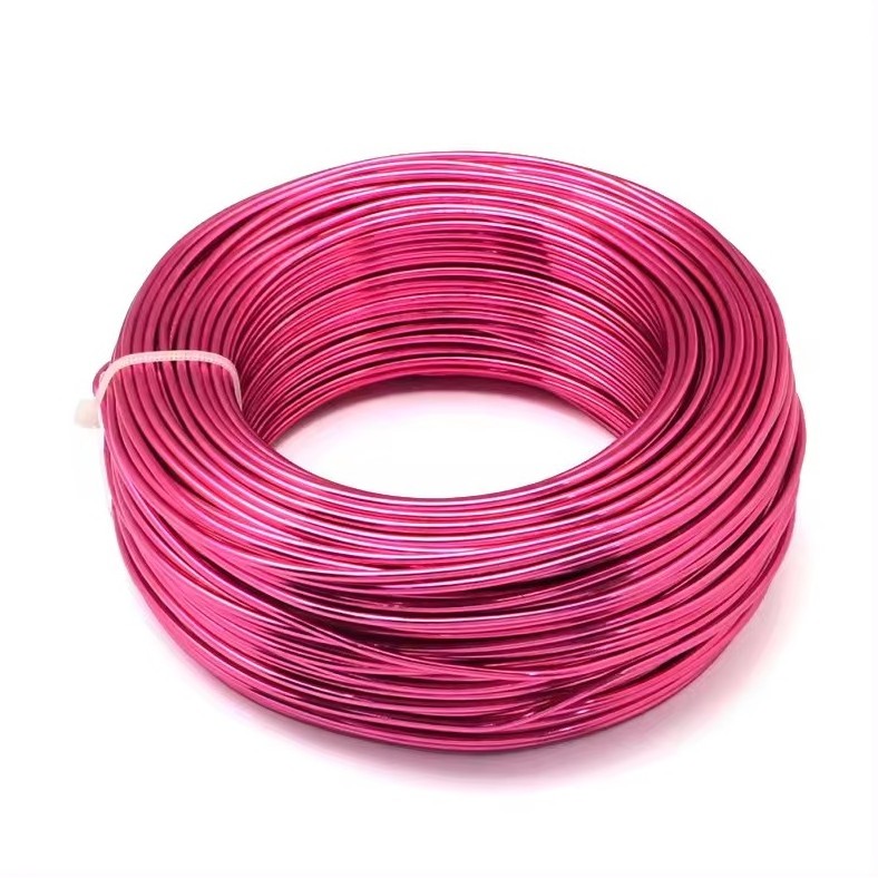 1mm 1.2mm 1.5mm Enameled Anodized Aluminum Craft Wire Various Colors for Bonsai Craft