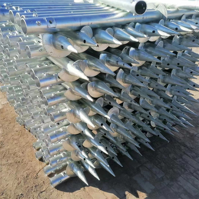 Galvanized Solar Ground Anchor Screw Helical Piles for Prefabricated Light Steel Building