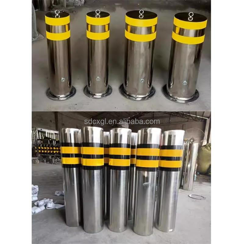 304 stainless steel Fixed Warning Security Traffic lighting Bollard