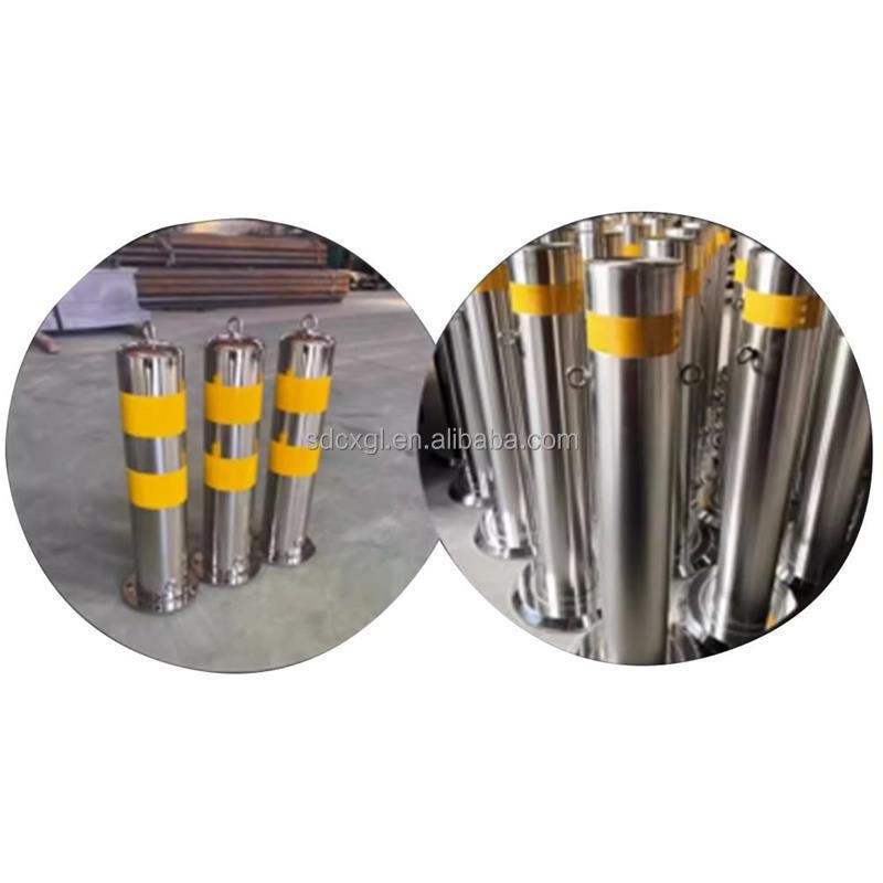 304 stainless steel Fixed Warning Security Traffic lighting Bollard