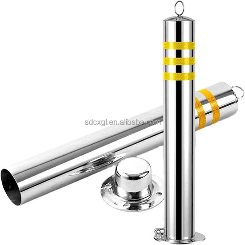 304 stainless steel Fixed Warning Security Traffic lighting Bollard