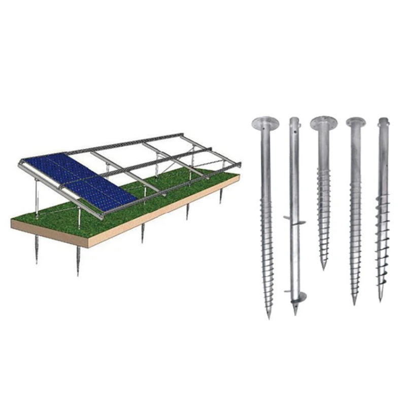 High quality Helical solar racking earth ground pile screw pier for Solar System